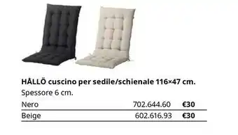 Allo Cuscino Per Sedile/schienale