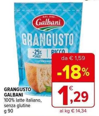 Iperal GRANGUSTO GALBANI 100% latte italiano, senza glutine g 90 offerta