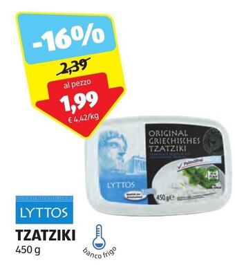 ALDI LYTTOS TZATZIKI 450 g offerta