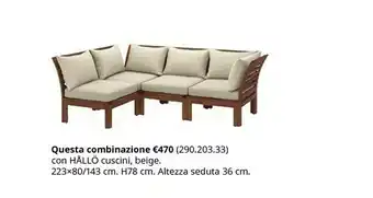 IKEA Questo Combinazione Cuscini Beige offerta