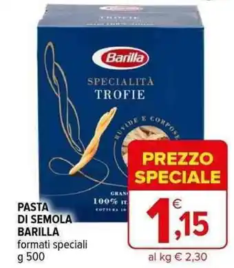 Iperal PASTA DI SEMOLA BARILLA formati speciali g 500 offerta