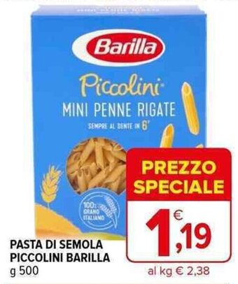 Iperal PASTA DI SEMOLA PICCOLINI BARILLA g 500 offerta