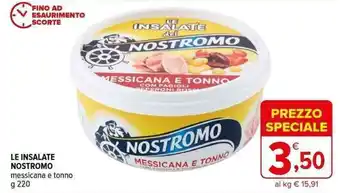 Iperal LE INSALATE NOSTROMO messicana e tonno g 220 offerta