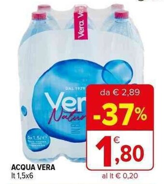 Iperal ACQUA VERA lt 1,5x6 offerta