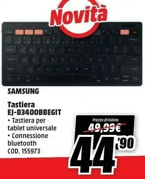 MediaWorld Samsung Tastiera Ej-b3400bbegit offerta