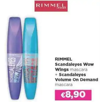 Acqua & Sapone RIMMEL Scandaleyes Wow Wings mascara + Scandaleyes Volume On Demand mascara offerta