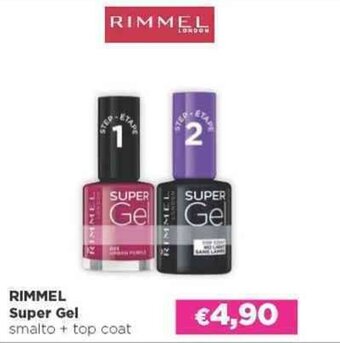 Acqua & Sapone RIMMEL Super Gel smalto + top coat offerta