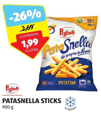 ALDI Pizzoli PATASNELLA STICKS 900 G offerta