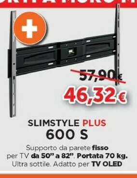 Meliconi SlimStyle Plus 600 SR 2,08 M (82") Nero