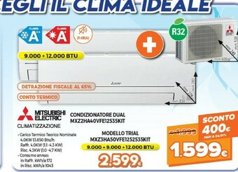 Expert Mitsubishi Electric Condizionatore Dual MXZ2HA40VFE12535KIT offerta