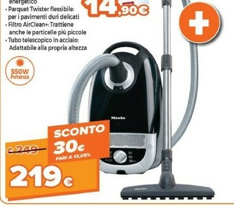 Expert Miele Aspirapolvere Complete C2 Parquetnew offerta