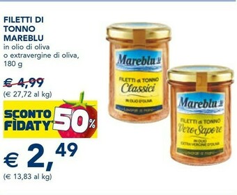 Esselunga Mareblu Filetti Di Tonno In Olio Extra Vergine offerta