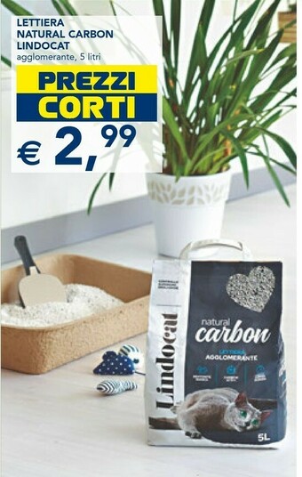 Esselunga Lindocat Lettiera Natural Carbon offerta