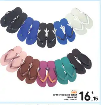 Conad INFRADITO UONO O DONNA HAVAIA HAS colori assortiti offerta