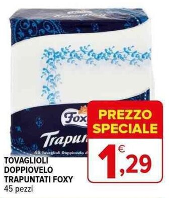 Iperal TOVAGLIOLI DOPPIOVELO TRAPUNTATI FOXY 45 pezzi offerta