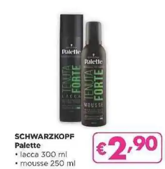 Acqua & Sapone SCHWARZKOPF Palette • lacca 300 ml mousse 250 ml offerta
