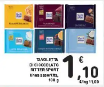 Conad TAVOLETTA DICIOCCOLATO RITTER SPORT Unea assortita, 100 g offerta