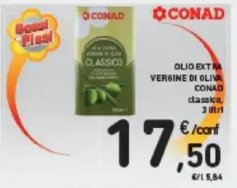 Conad OLIO EXTRA VERGINE DI OLIVA CONAD classko, 3 litri offerta