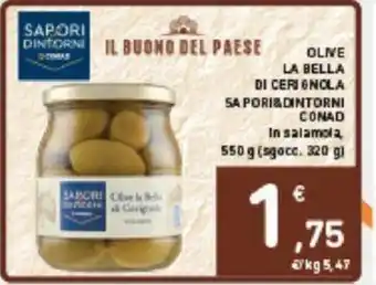 Conad OLIVE LA BELLA DI CERIGNOLA SA PORI&DINTORNI CONAD 550g offerta