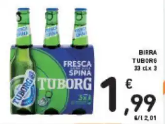 Conad BIRRA TUBORG 33 clx 3 offerta