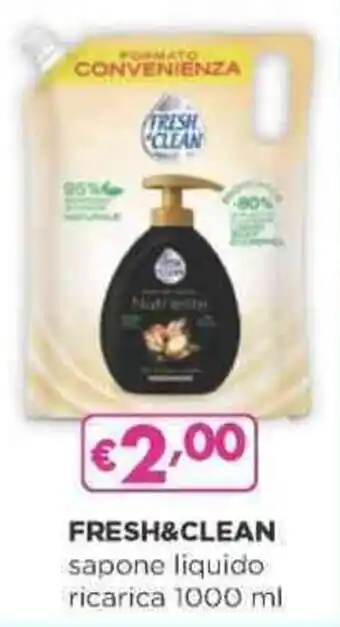 Acqua & Sapone FRESH&CLEAN sapone liquido ricarica 1000 ml offerta