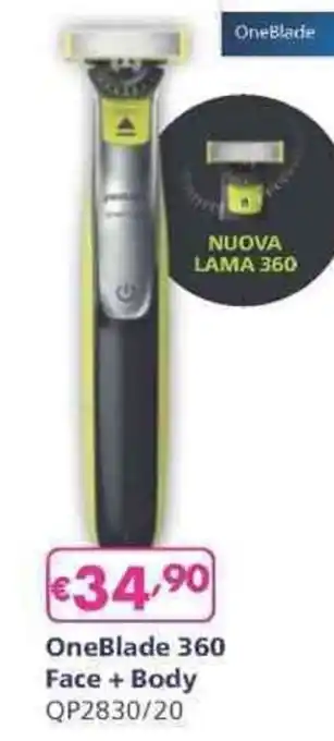 Acqua & Sapone Philips OneBlade 360 Face + Body QP2830/20 offerta