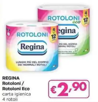 Acqua & Sapone REGINA Rotoloni / Rotoloni Eco carta igienica 4 rotoli offerta