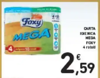 Conad CARTA IGIENICA MEGA FOXY 4 rotoll offerta
