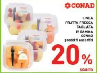 Conad LINEA FRUTTA FRESCA TAGLIATA IV GAMMA CONAD prodotti assortiti offerta