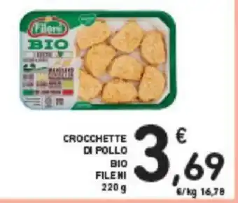 Conad CROCCHETTE DI POLLO BIO FILE HI 220 g offerta