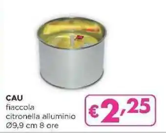 Acqua & Sapone CAU fiaccola citronella alluminio Ø9,9 cm 8 ore offerta