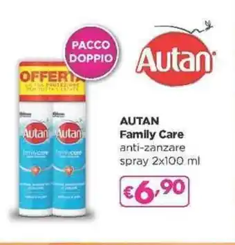 Acqua & Sapone AUTAN Family Care anti-zanzare spray 2x100 ml offerta