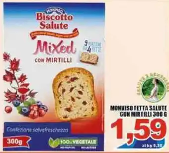 Monviso Fetta Salute con Mirtilli 300g