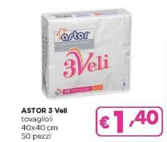 ASTOR 3 Veli tovaglioli 40x40 cm 50 pezzi