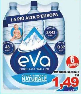 Sacoph Eva Acqua naturale 1,5l offerta