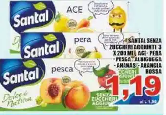 Sacoph Santal Senza Zuccheri Aggiunti 3 x 200ml offerta