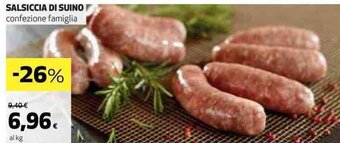 Coop SALSICCIA DI SUINO confezione famiglia offerta