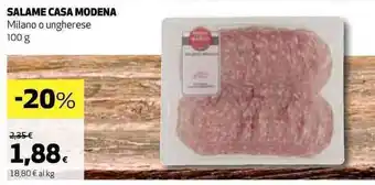 Coop SALAME CASA MODENA Milano o ungherese 100 g offerta