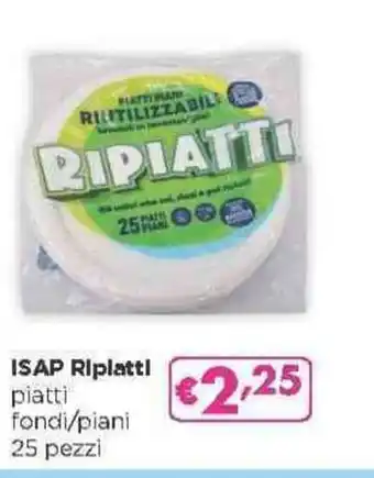 Acqua & Sapone ISAP Riplattl piatti fondi/piani 25 pezzi offerta