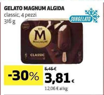 Coop GELATO MAGNUM ALGIDA classic, 4 pezzi 316 g offerta