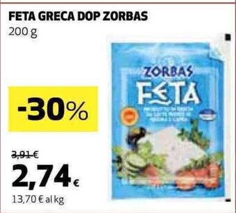 Coop FETA GRECA DOP ZORBAS 200 g offerta