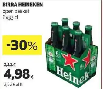 Coop BIRRA HEINEKEN open basket 6x33 cl offerta