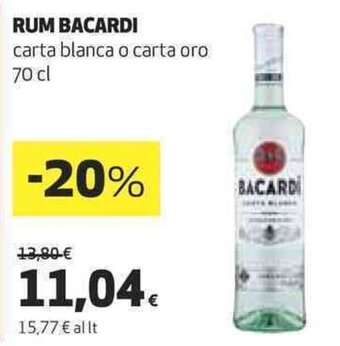 Coop RUM BACARDI carta blanca o carta oro 70 cl offerta