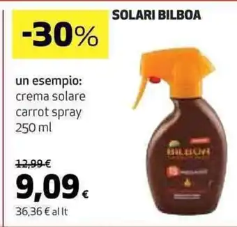 SOLARI BILBOA un esempio: crema solare carrot spray 250 ml