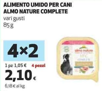 Coop ALIMENTO UMIDO PER CANI ALMO NATURE COMPLETE vari gusti 85 g offerta
