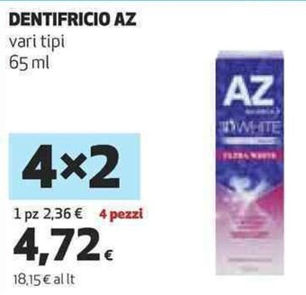 Coop DENTIFRICIO AZ vari tipi 65 ml offerta