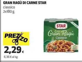 Coop GRAN RAGÙ DI CARNE STAR classico 2x 180 g offerta