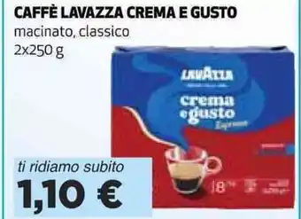 Coop CAFFÈ LAVAZZA CREMA E GUSTO macinato, classico 2x 250 g offerta