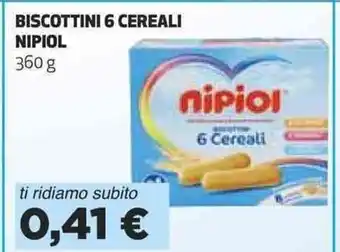 Coop BISCOTTINI 6 CEREALI NIPIOL 360 g offerta