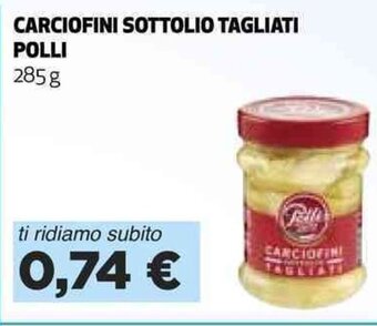 Coop CARCIOFINI SOTTOLIO TAGLIATI POLLI 285 g offerta